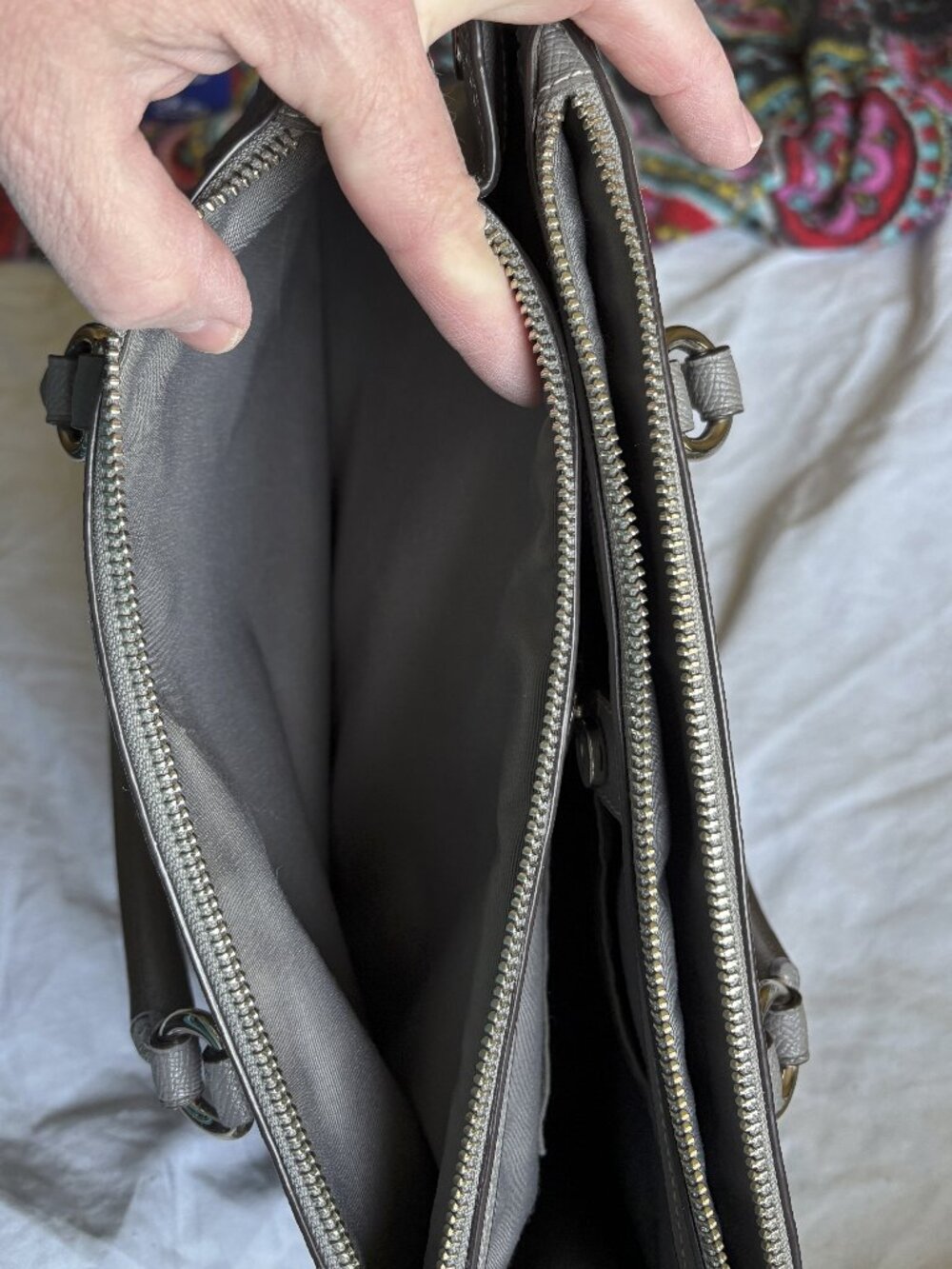 Coach Surrey Carryall Grey Large - Picture 9 of 15